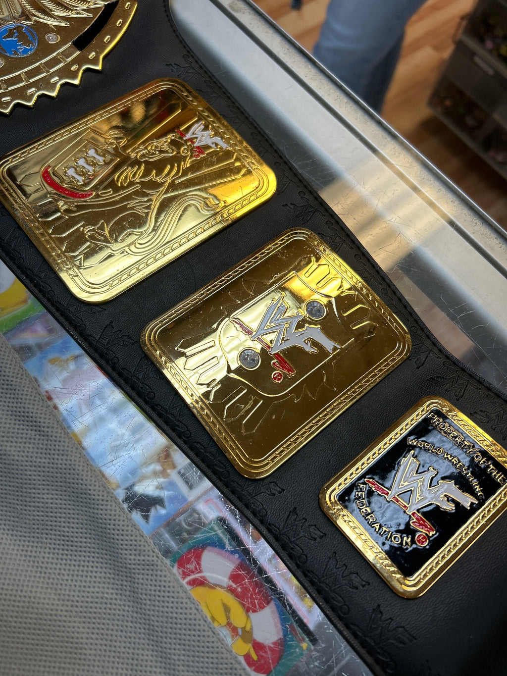 Winged Eagle Championship Belt with Bag (Vintage WWF, Figures Toy Company) product image 2, provided for visual reference