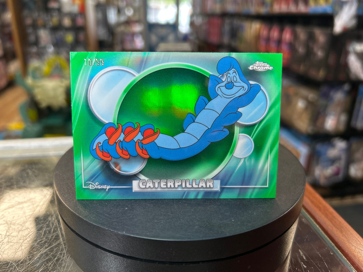 Caterpillar -Green Refractor 10/99 (Disney, 2026 Topps Chrome) product image 1, provided for visual reference and product