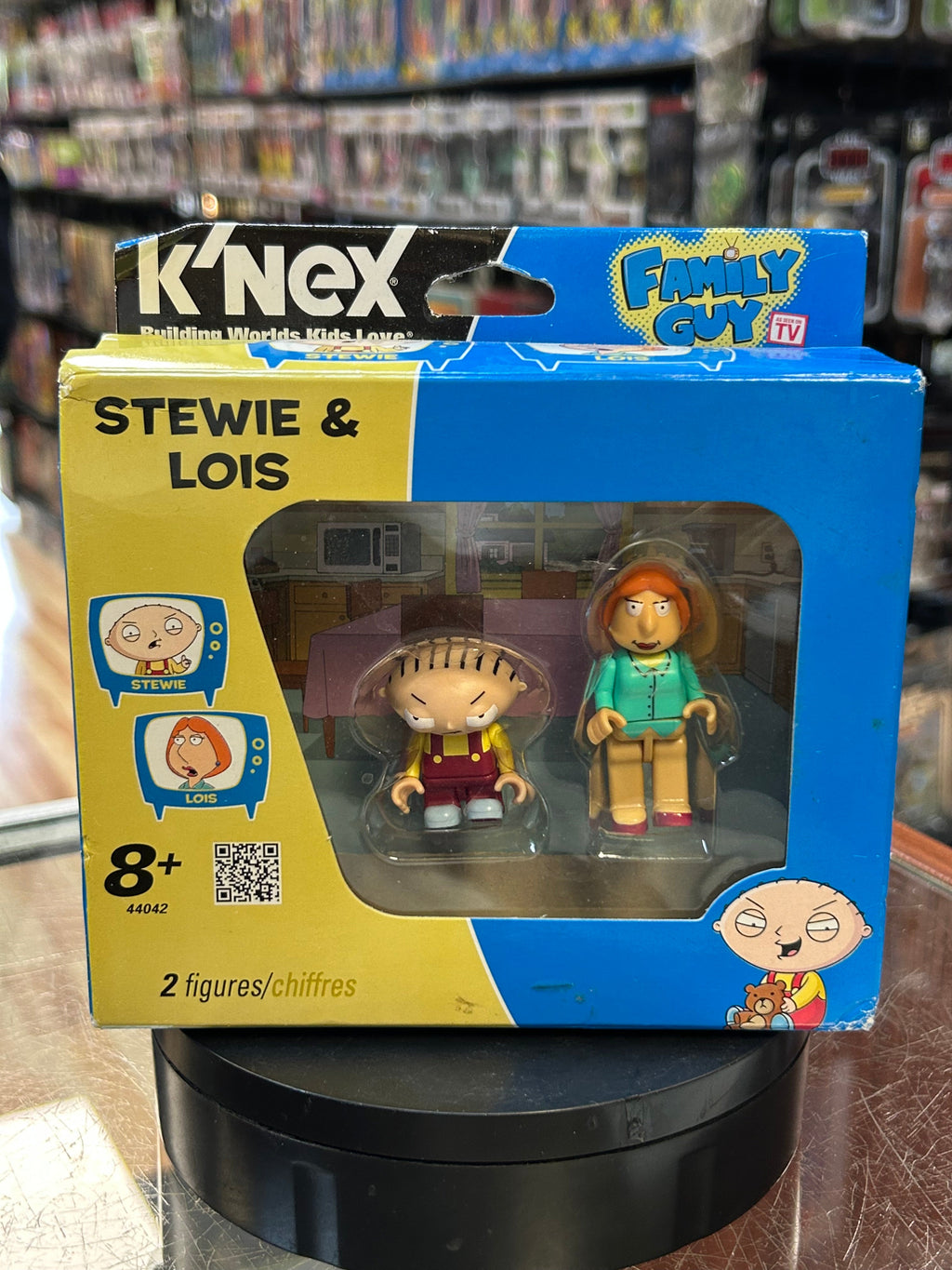 Stewie & Lois (Family Guy, K'Nex) SEALED product image 1, provided for visual reference and product detail review