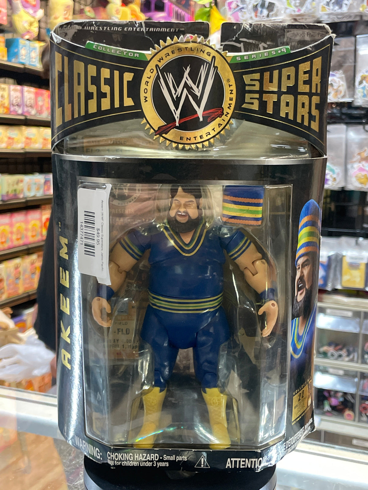 Akeem (WWF Classic Superstars, Jakks Pacific) SEALED product image 1, provided for visual reference and product detail review