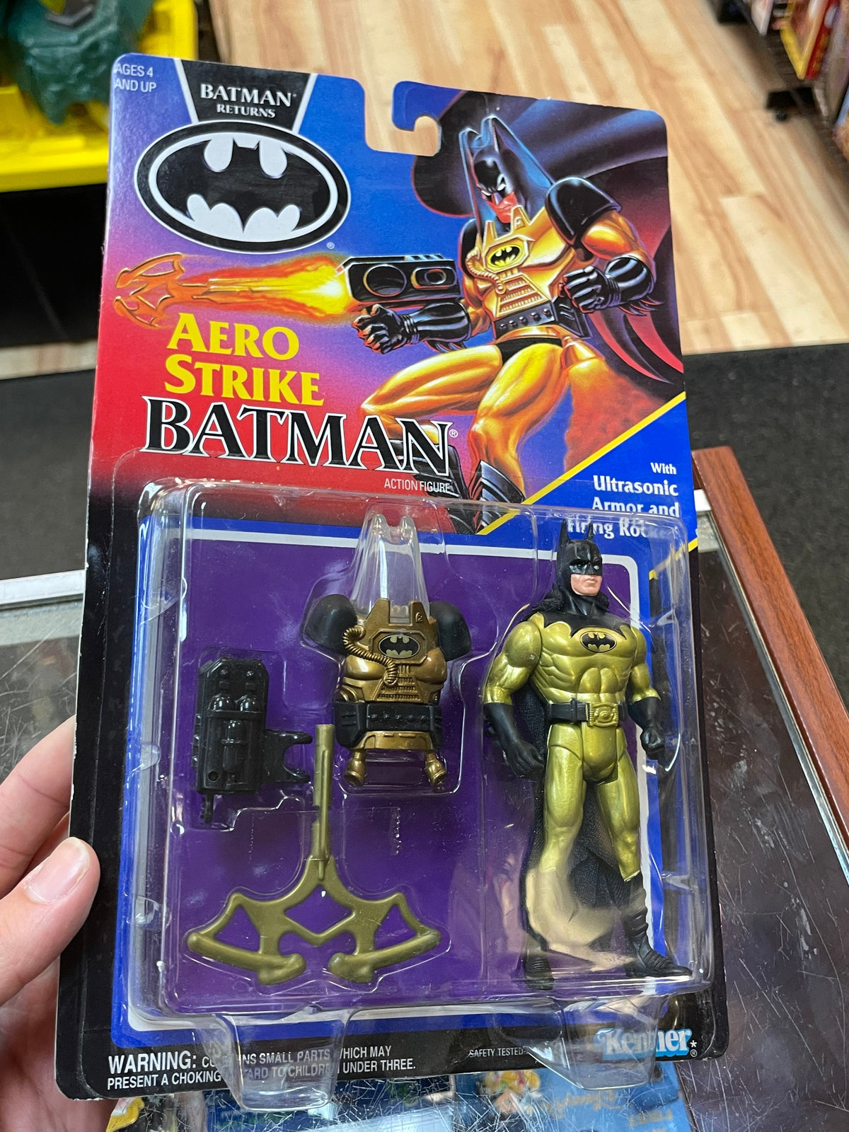 Aero Strike Batman (VIntage Batman Returns, Kenner) SEALED product image 3, provided for visual reference and product detail