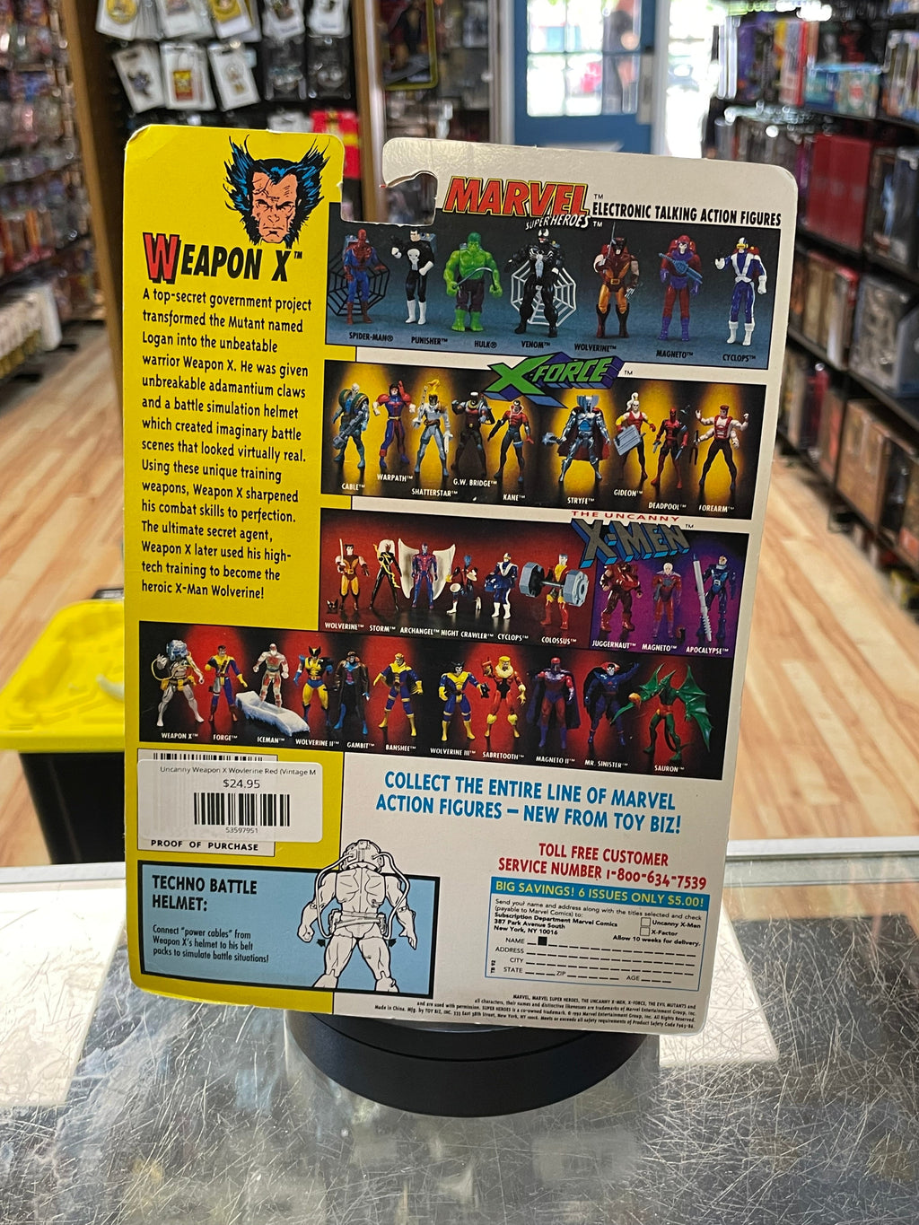 Uncanny Weapon X Wovlerine Red (Vintage Marvel, Toy Biz) SEALED product image 5, provided for visual reference and product