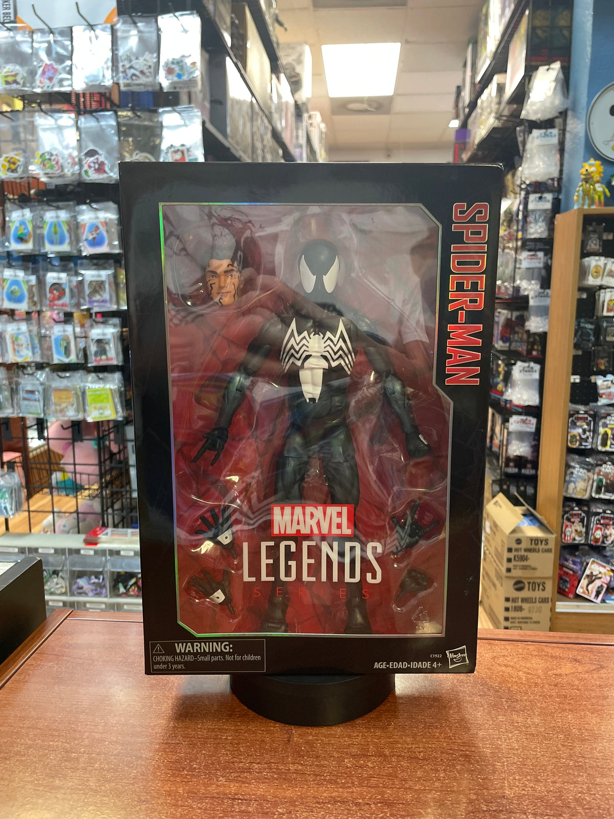 Black Suit Spiderman -Deluxe 12"- (Marvel Legends, Hasbro) **COMPLETE** product image 1, provided for visual reference and