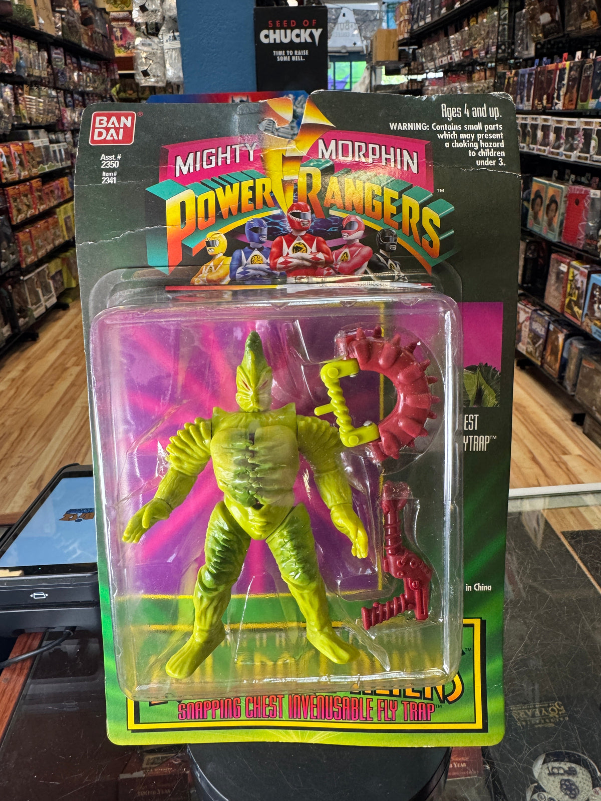 Invenusable Fly Trap (Vintage MMPR Power Rangers, Bandai) SEALED product image 1, provided for visual reference and product
