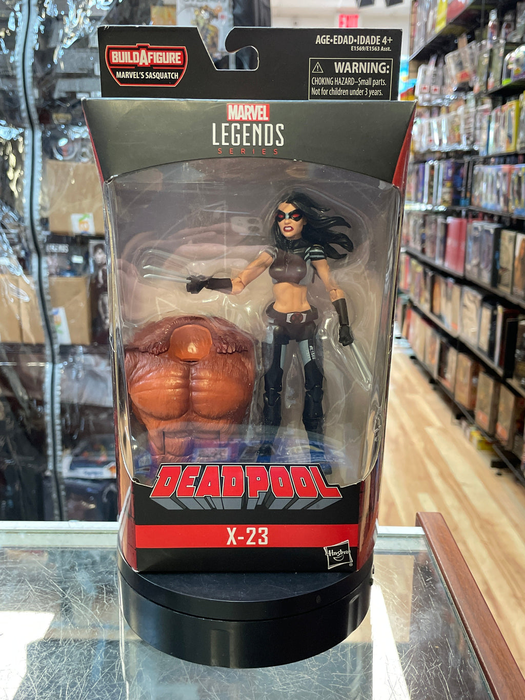 X-Force X-23 BAF Sasquatch (Marvel Legends, Hasbro) SEALED product image 1, provided for visual reference and product detail
