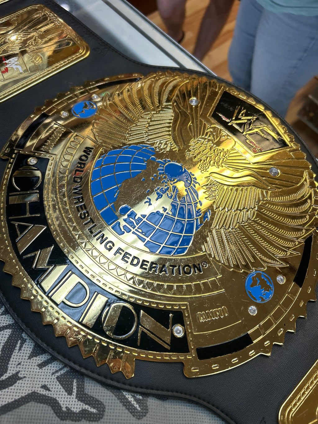 Winged Eagle Championship Belt with Bag (Vintage WWF, Figures Toy Company) product image 3, provided for visual reference