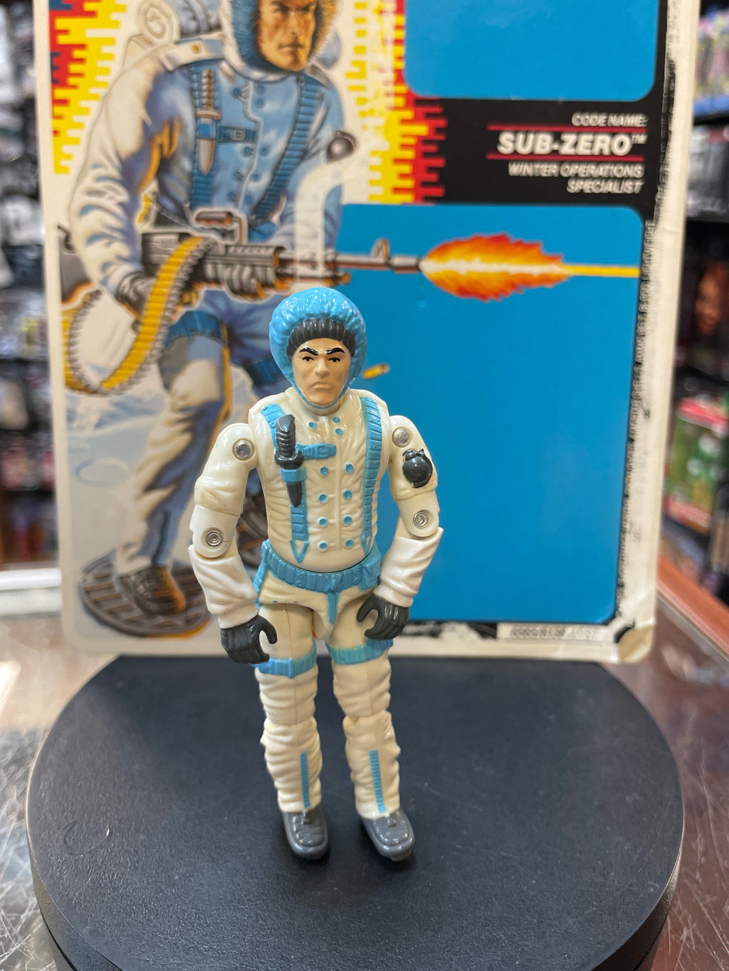 Subzero with Cardback (Vintage GI Joe, Hasbro) **COMPLETE** product image 3, provided for visual reference and product