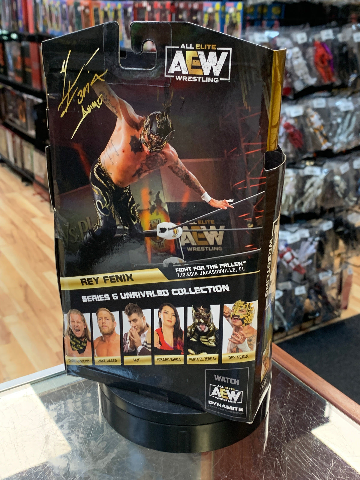 Rey Fenix #50 (AEW Unmatched Collection, Jazwares) **SEALED** product image 3, provided for visual reference and product