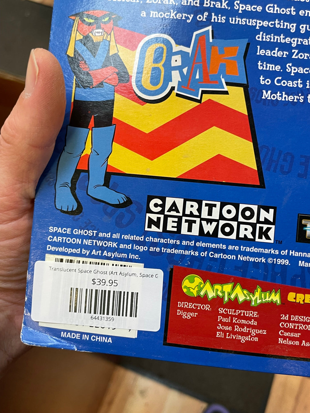 Translucent Space Ghost (Art Asylum, Space Ghost Coast to Coast) **SEALED** product image 6, provided for visual reference