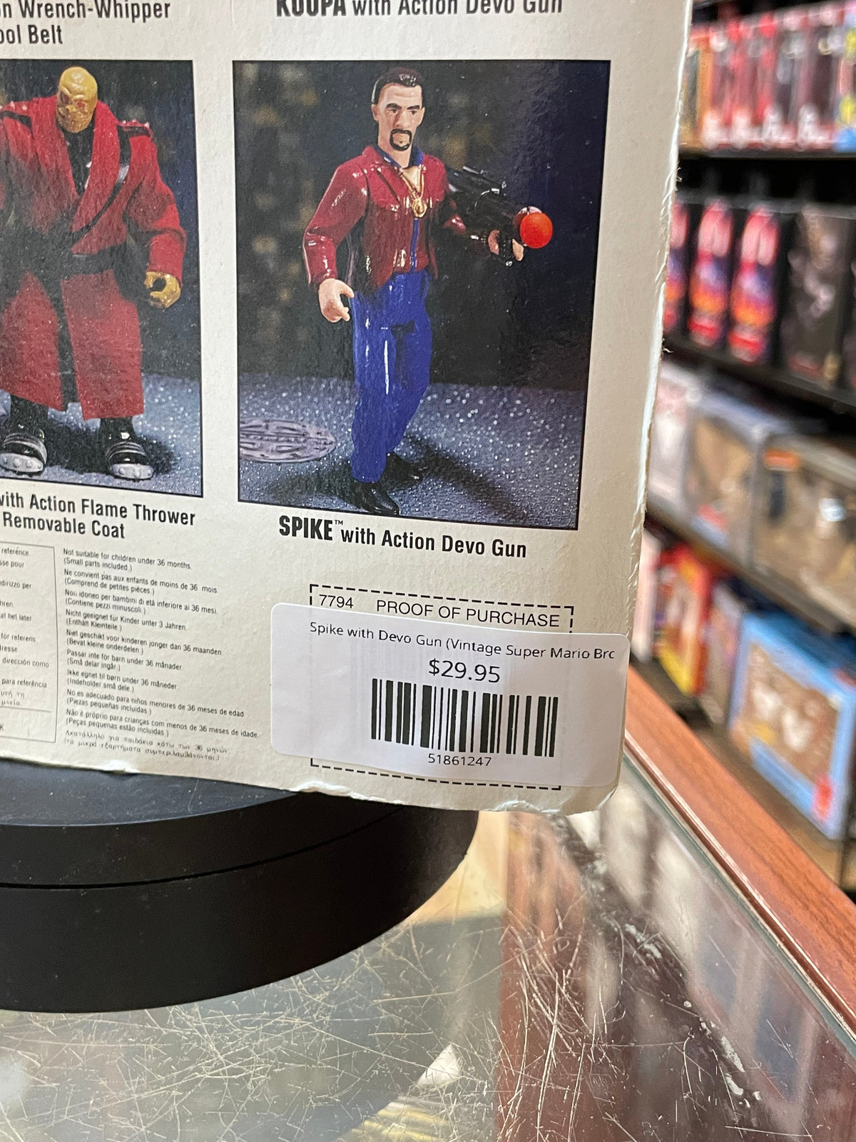 Spike with Devo Gun (Vintage Super Mario Bros, ERTL) **SEALED** product image 5, provided for visual reference and product
