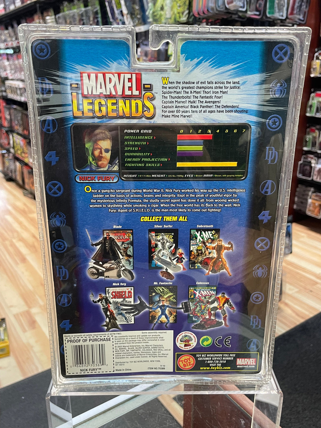 Nick Fury Series 5 (Marvel Legends, ToyBiz) **SEALED** product image 2, provided for visual reference and product detail