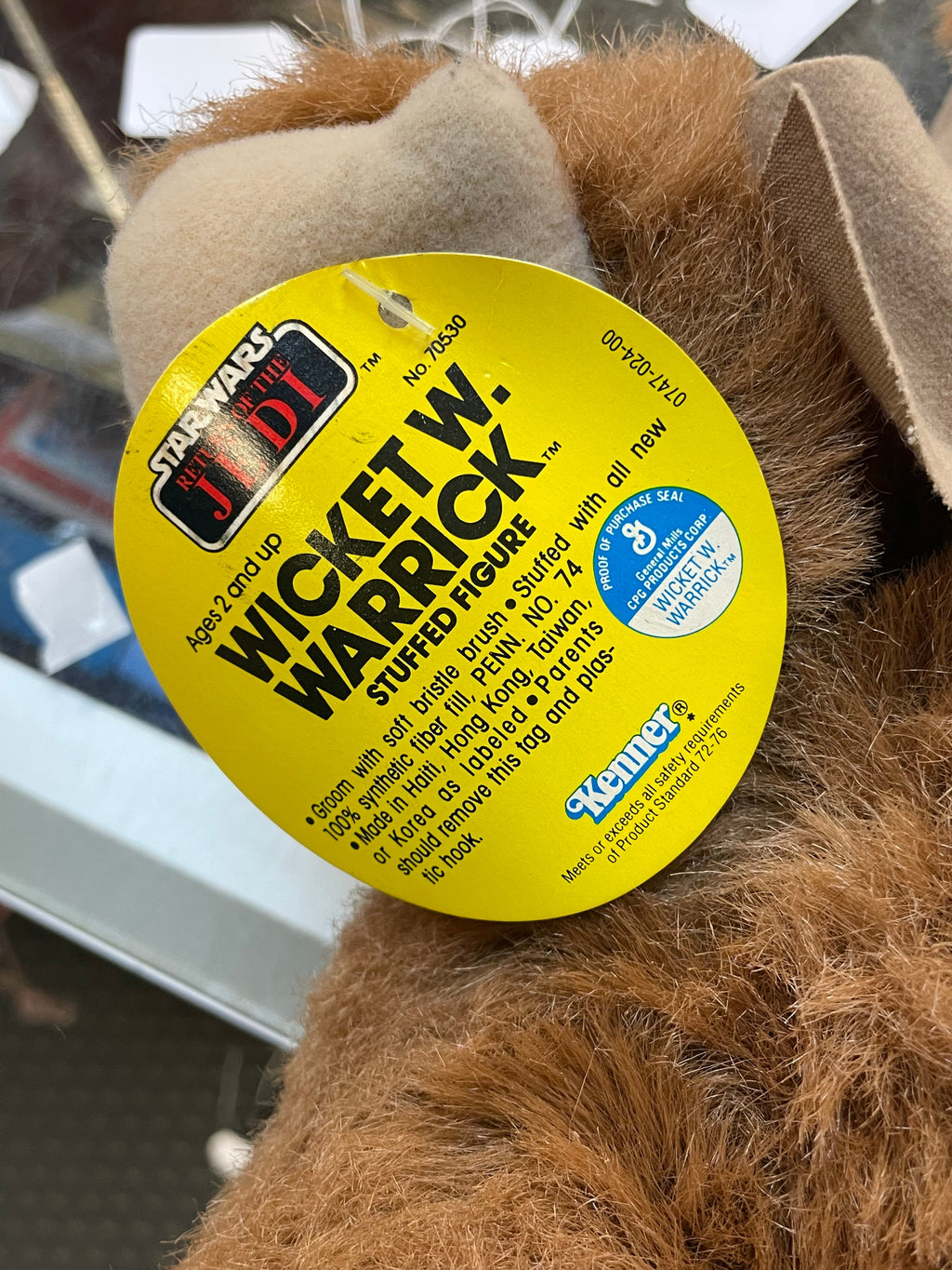Wicket Warrick Plush with Tag (Vintage Star Wars, Kenner) product image 12, provided for visual reference and product detail