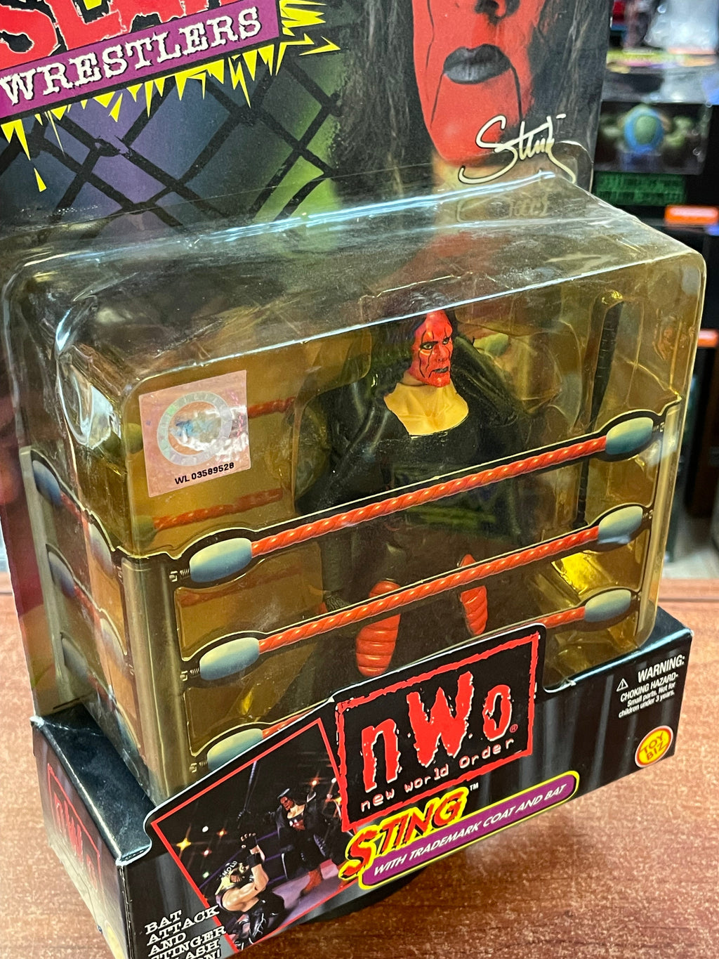 Red NWO Sting (WCW Smash N' Slam, Toybiz) **SEALED** product image 4, provided for visual reference and product detail review