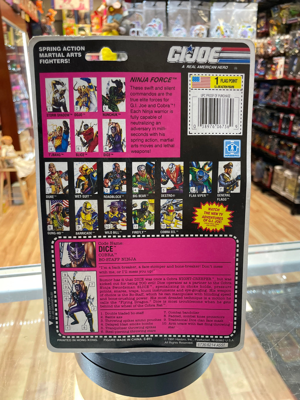 Dice Ninja Force (Vintage GI Joe, Hasbro) **SEALED** product image 5, provided for visual reference and product detail review