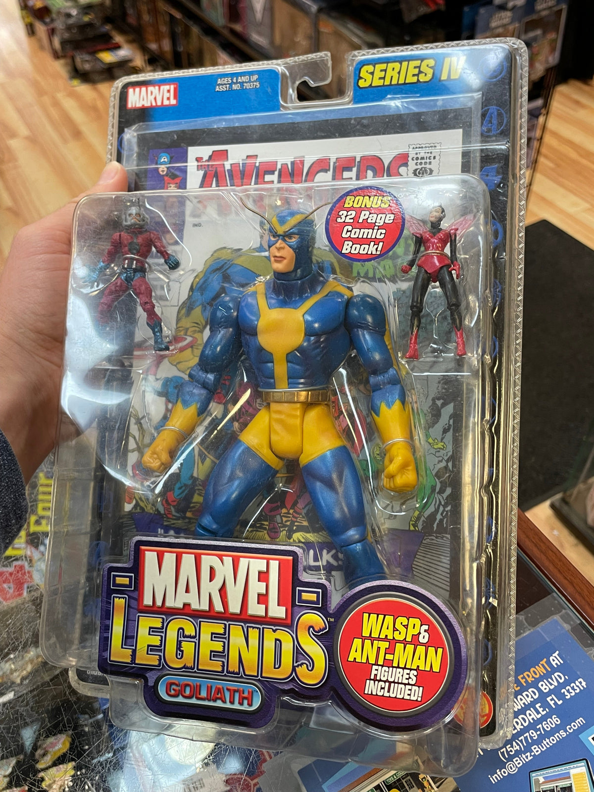 Goliath with Wasp & Antman (Vintage Marvel Legends, Toybiz) *SEALED* product image 4, provided for visual reference and