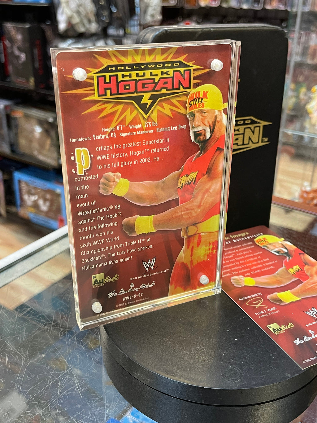 Hollywood Hulk Hogan 117/10,000 Gold Card (Vintage WWF, Danbury Mint) product image 5, provided for visual reference and