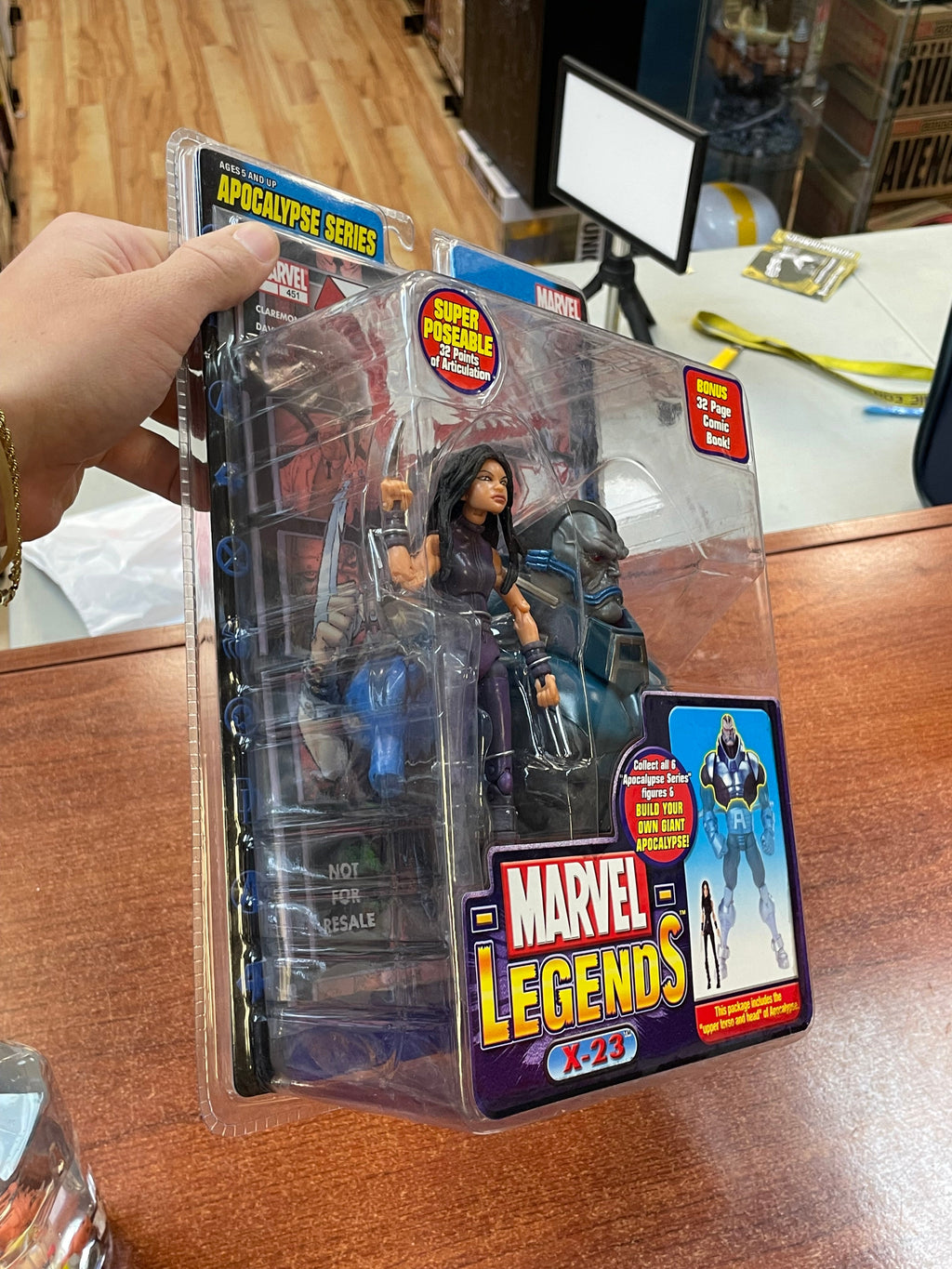 X-23 BAF Apocalypse (Marvel Legends, ToyBiz) SEALED product image 2, provided for visual reference and product detail review