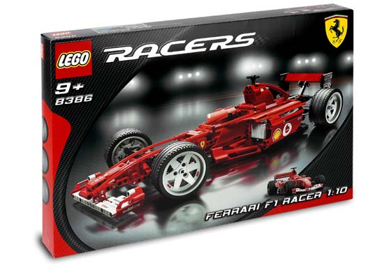 8386 LEGO Racers: Ferrari F1 Racer 1:10 (Retired) (Certified Complete) product image 1, provided for visual reference and
