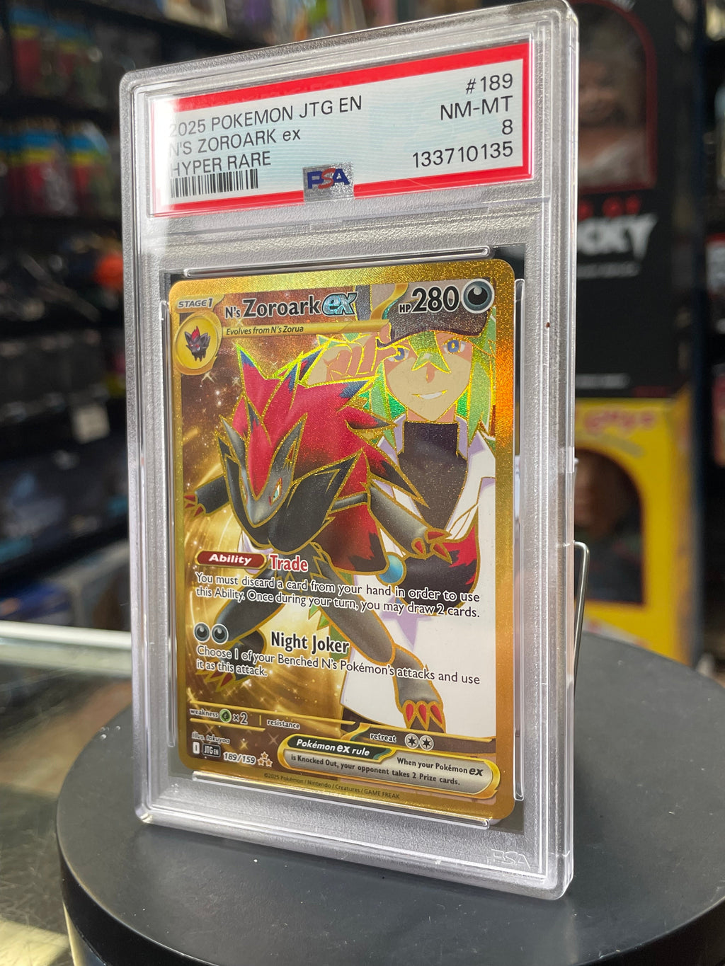N's Zoroark EX Journey Together 189/159 (Pokemon, Wizard) **PSA 8** product image 3, provided for visual reference and