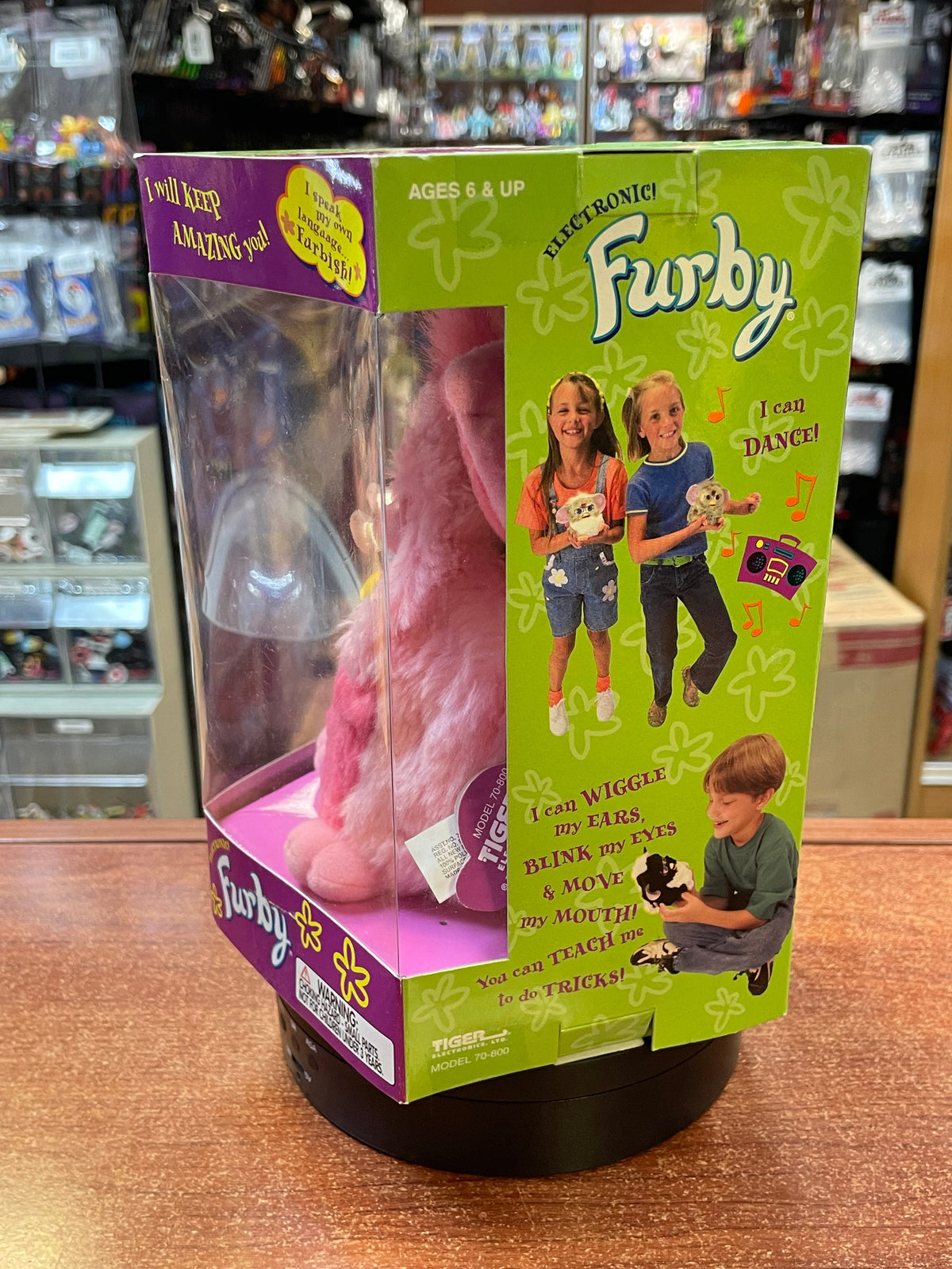 Flamingo Hot Pink Hazel Eyes (Vintage Furby, Tiger Electronics) **NEW** product image 2, provided for visual reference and