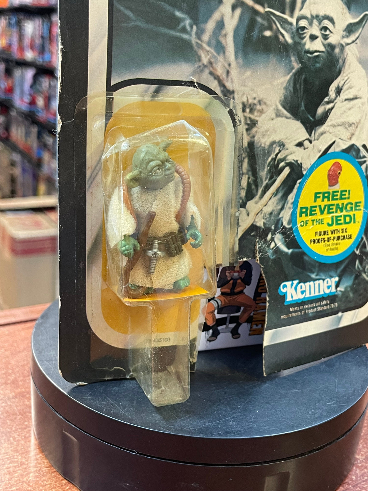 Brown Snake Yoda with Card ESB 9509 (Vintage Star Wars, Kenner) **Open Card** product image 4, provided for visual reference