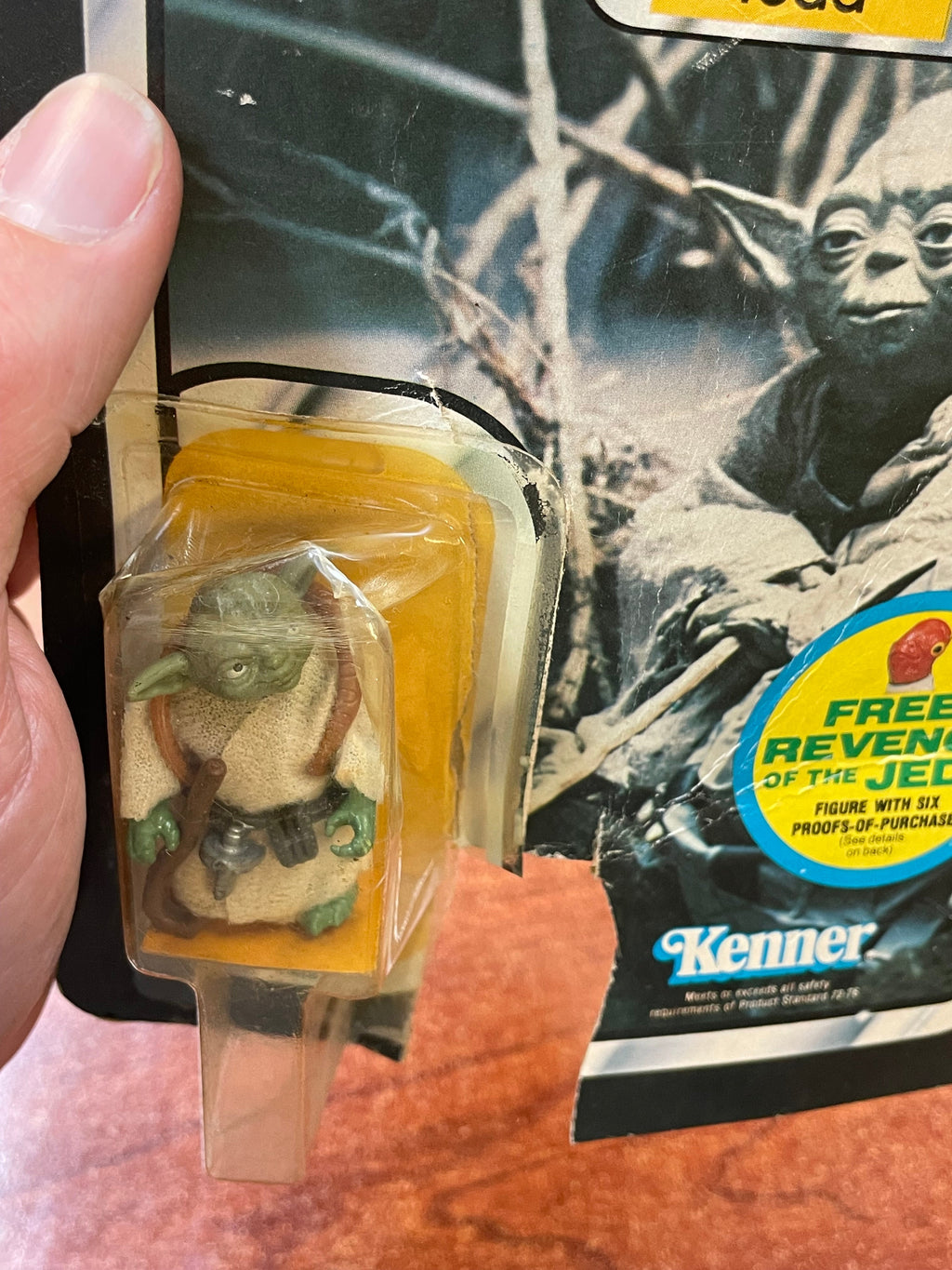Brown Snake Yoda with Card ESB 9509 (Vintage Star Wars, Kenner) **Open Card** product image 8, provided for visual reference