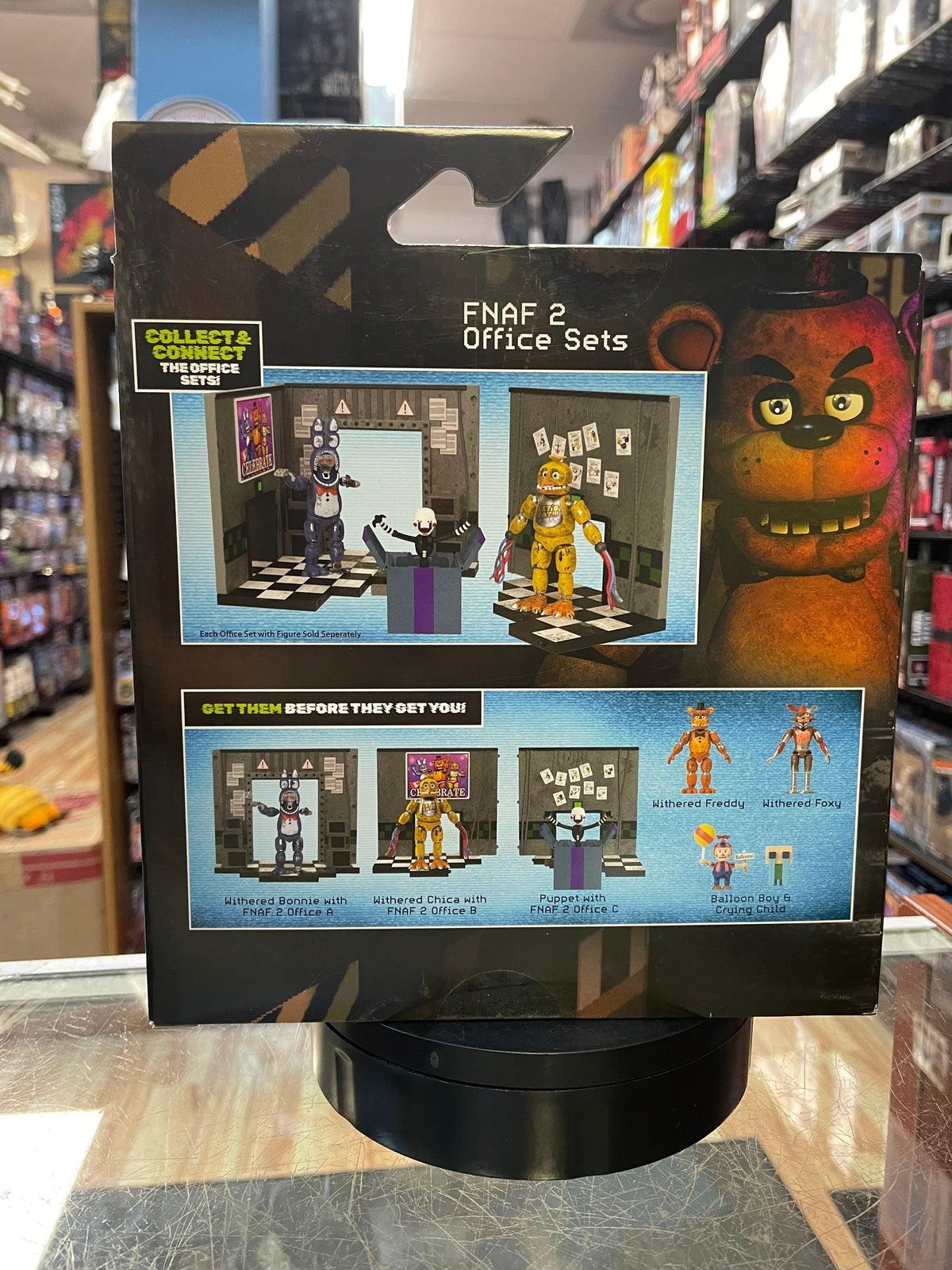 Withered Bonnie with Office (Five Nights at Freddys,Jazwares) **SEALED** product image 3, provided for visual reference and