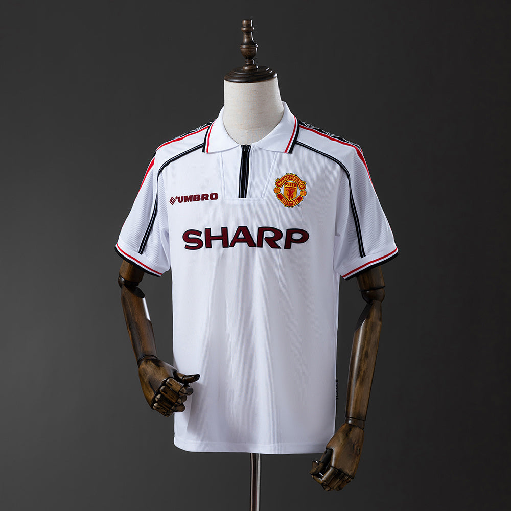 Manchester United Jersey1998-99 Home White Retro Football