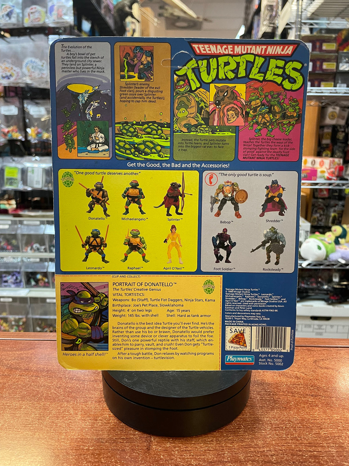 Hard Head Donatello -10 Back- (Vintage TMNT Ninja Turtles, Playmates) **SEALED** product image 3, provided for visual