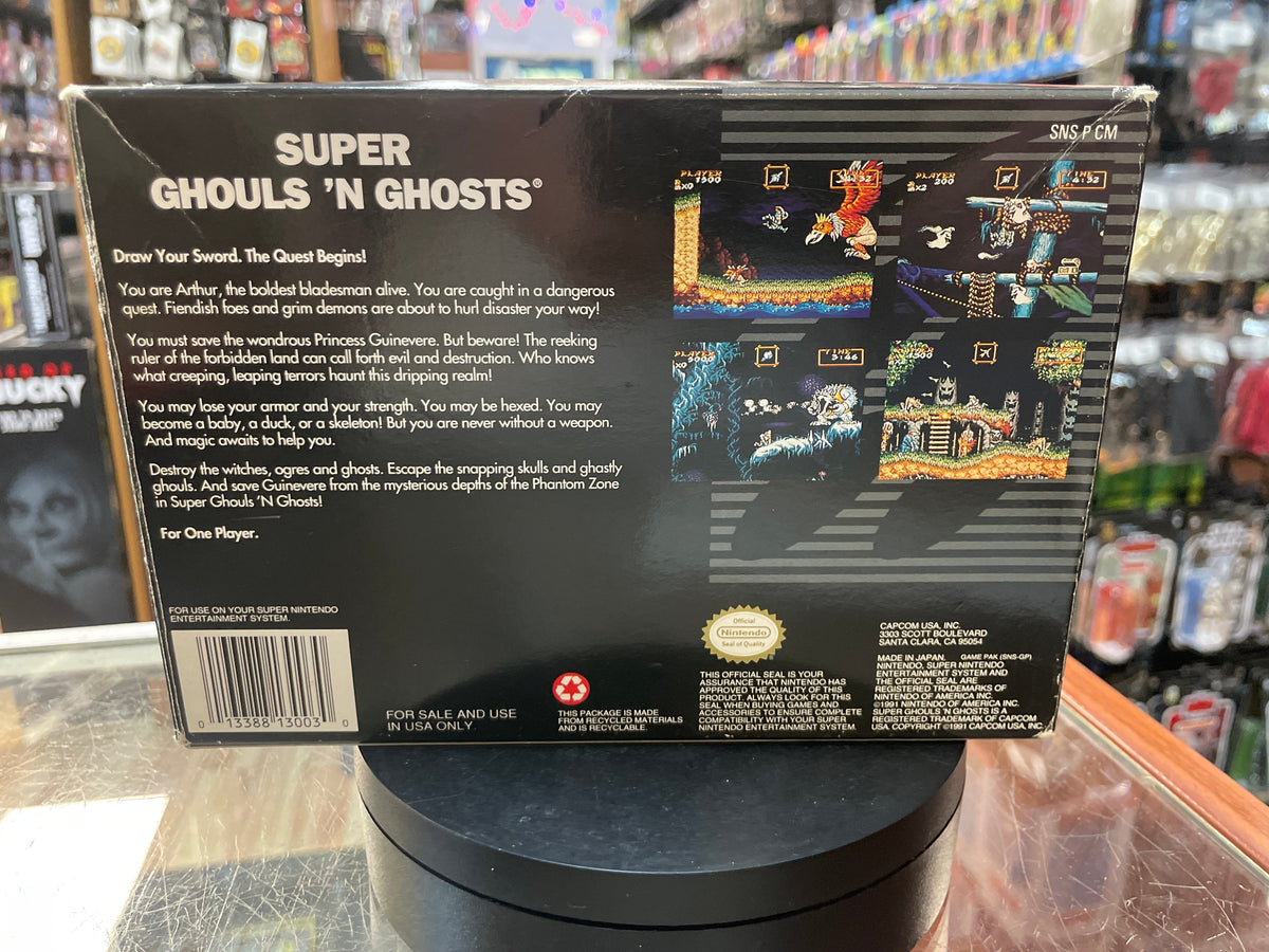 Super Ghouls N' Ghost with Box & Manual (SNES Super Nintendo, Vintage Video Games) LOOSE product image 3, provided for