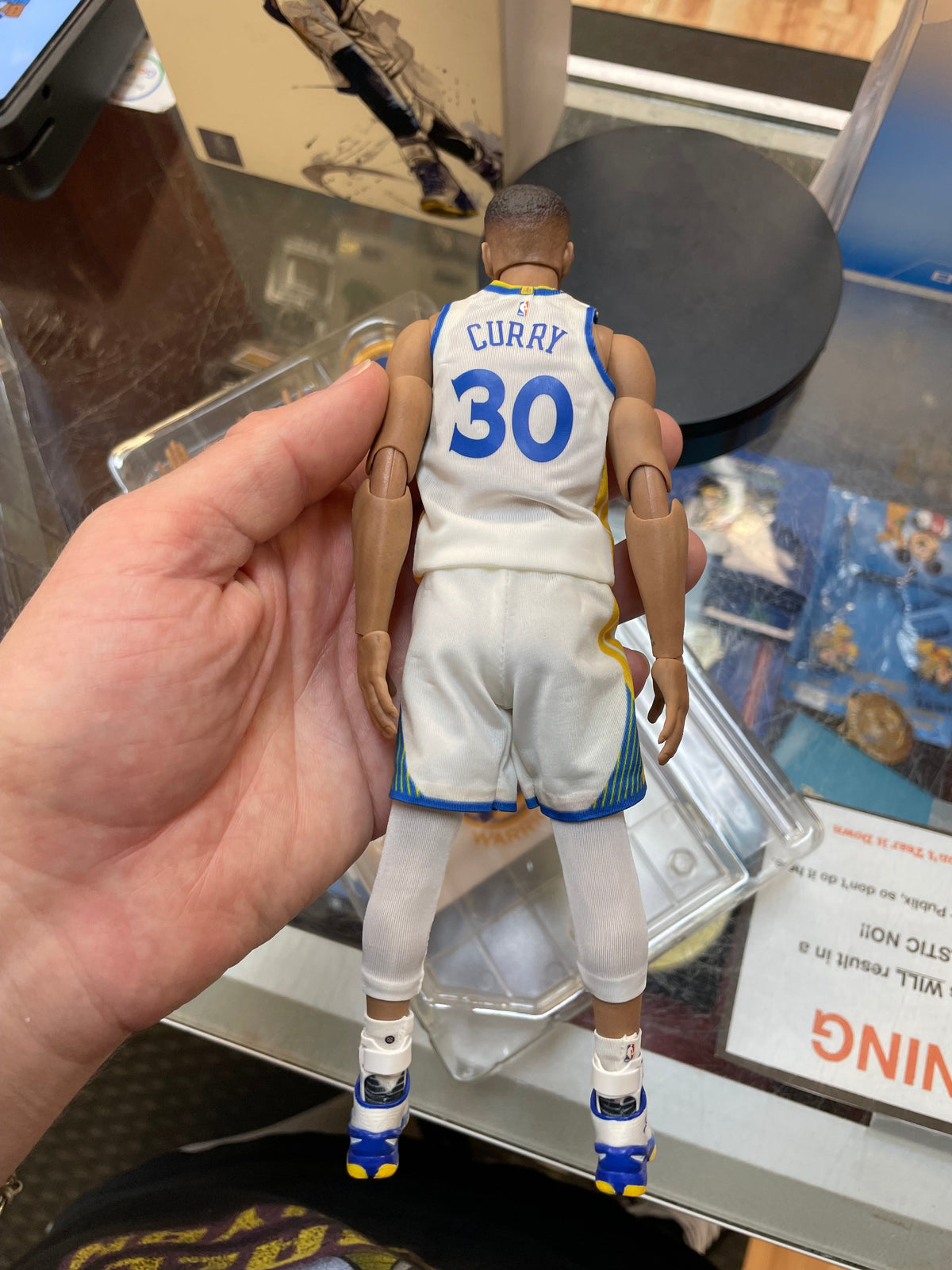Stephen Curry Golden State Warriors 1/9 Scale (NBA Motion Masterpiece, Enterbay) **COMPLETE** product image 8, provided for