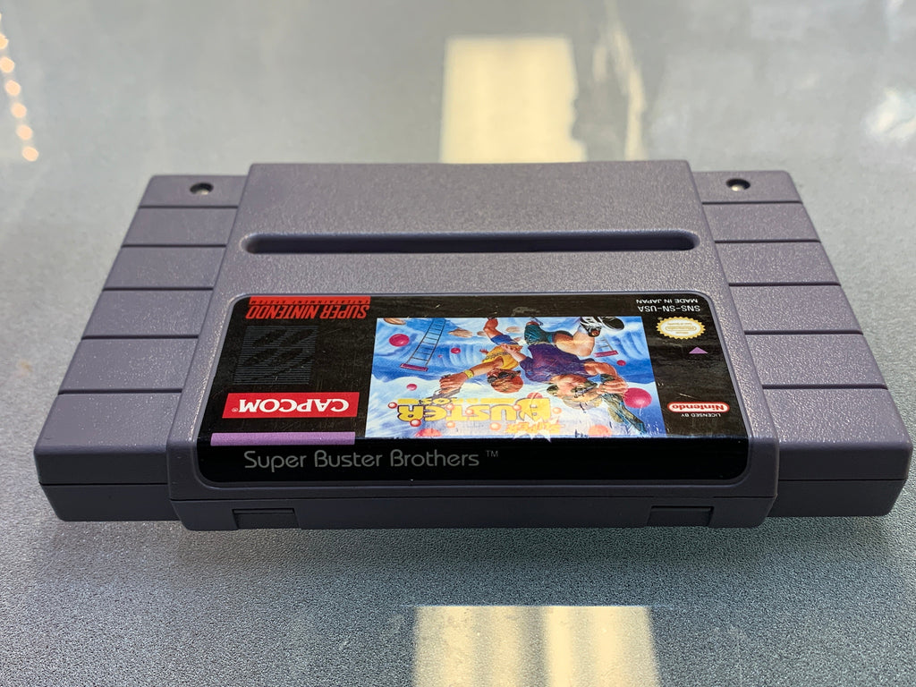 Super Buster Brothers (Nintendo SNES, Video Game) Tested Working product image 3, provided for visual reference and product