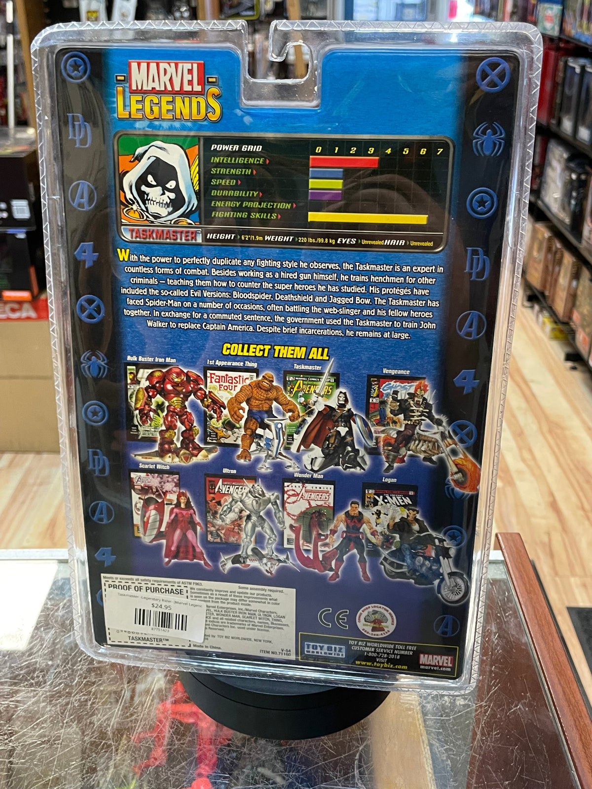 Taskmaster -Legendary Rider- (Marvel Legends, Toybiz) **SEALED** product image 6, provided for visual reference and product