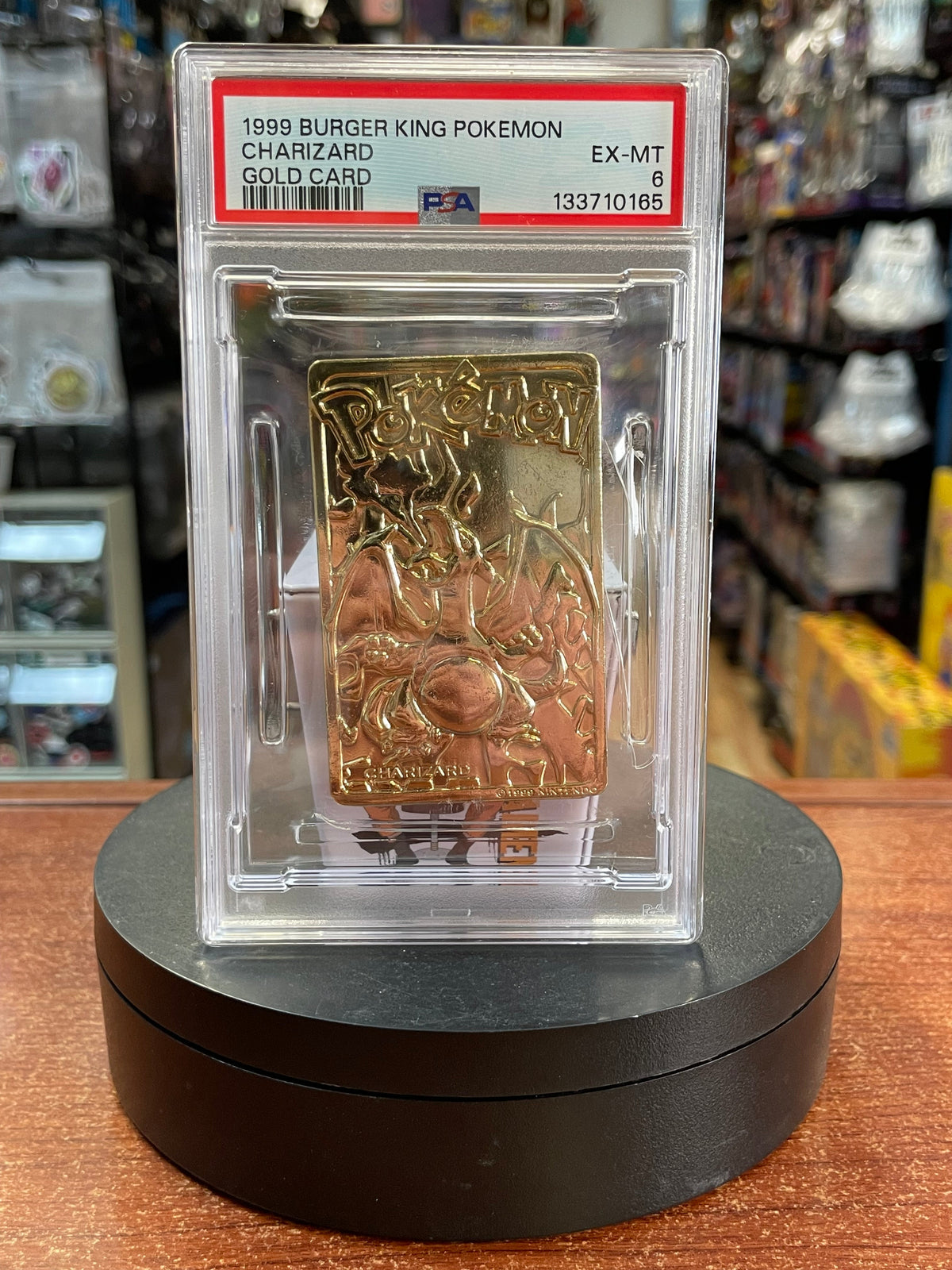 Charizard Burger King Gold Card 0165 (Pokemon, Wizard) **PSA 6** product image 1, provided for visual reference and product