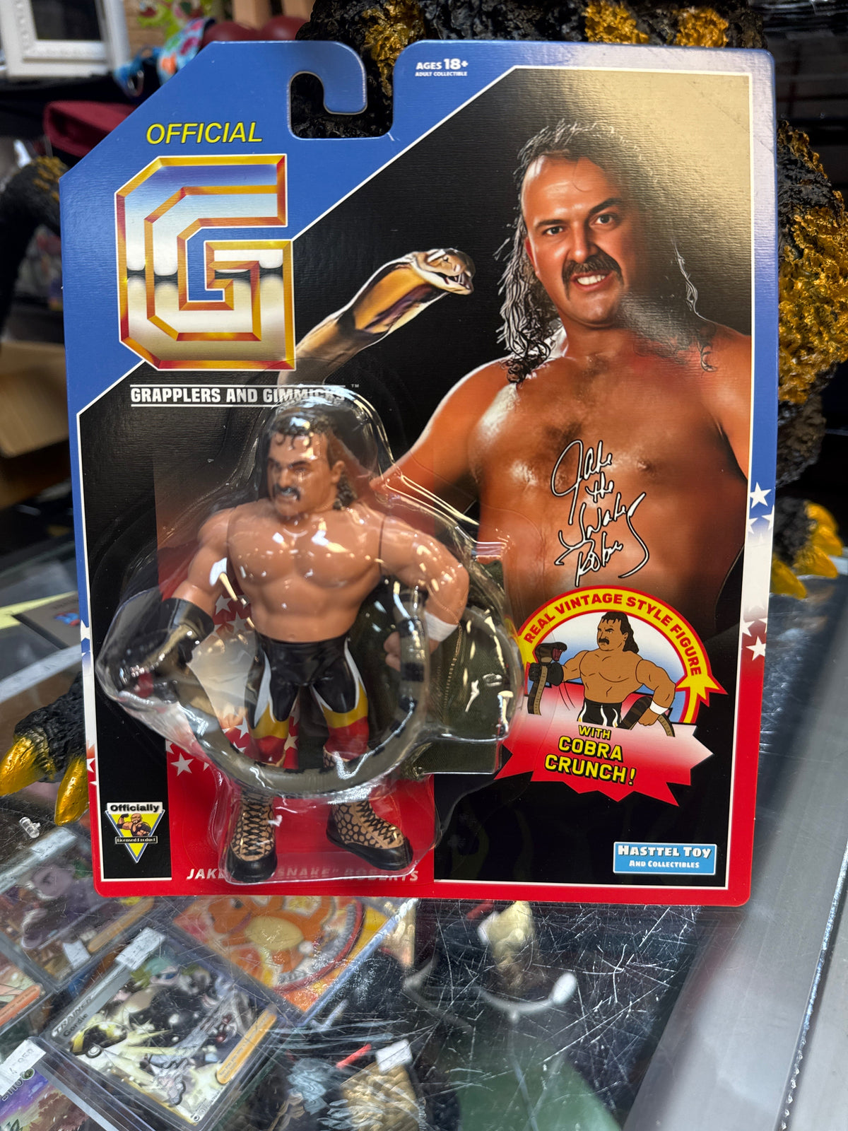 Jake “The Snake” Roberts Cobra (Grapplers & Gimmicks WWF, Hasttel Toys) product image 1, provided for visual reference and