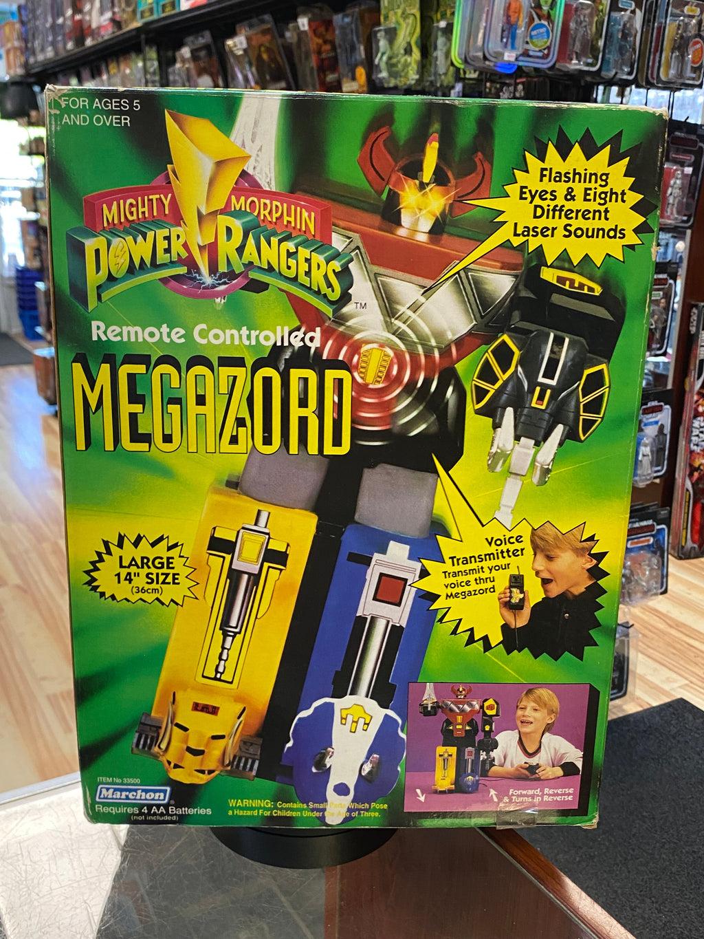 Remote Controlled Megazord (Vintage MMPR Power Rangers, Bandai) SEALED product image 3, provided for visual reference and