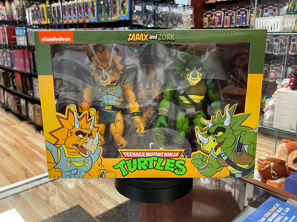 Zarax & Zork (TMNT Ninja Turtles, NECA) **SEALED** product image 1, provided for visual reference and product detail review