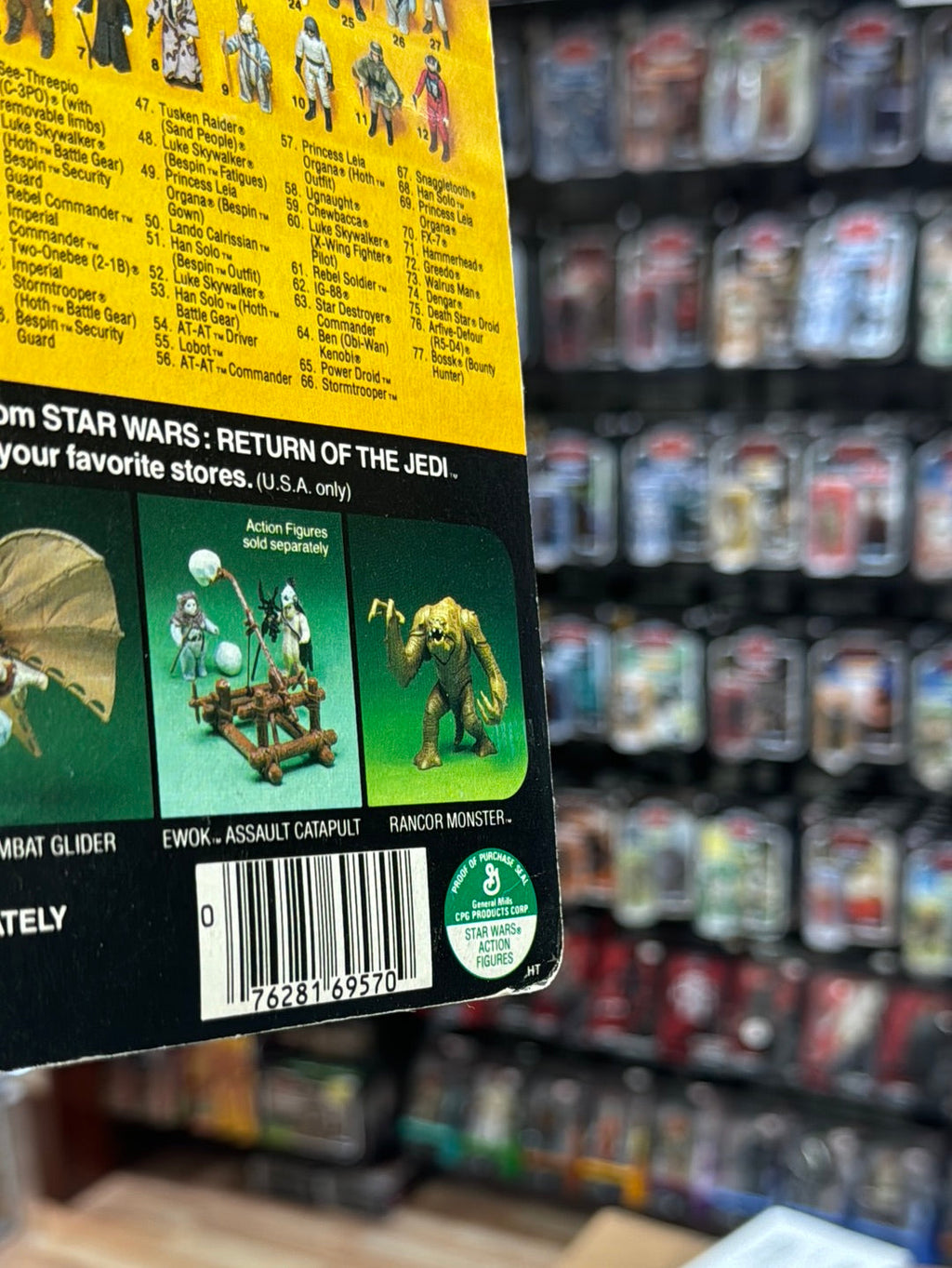Biker Scout 77A ROTJ 1723 (Vintage Star Wars, Kenner) SEALED product image 13, provided for visual reference and product
