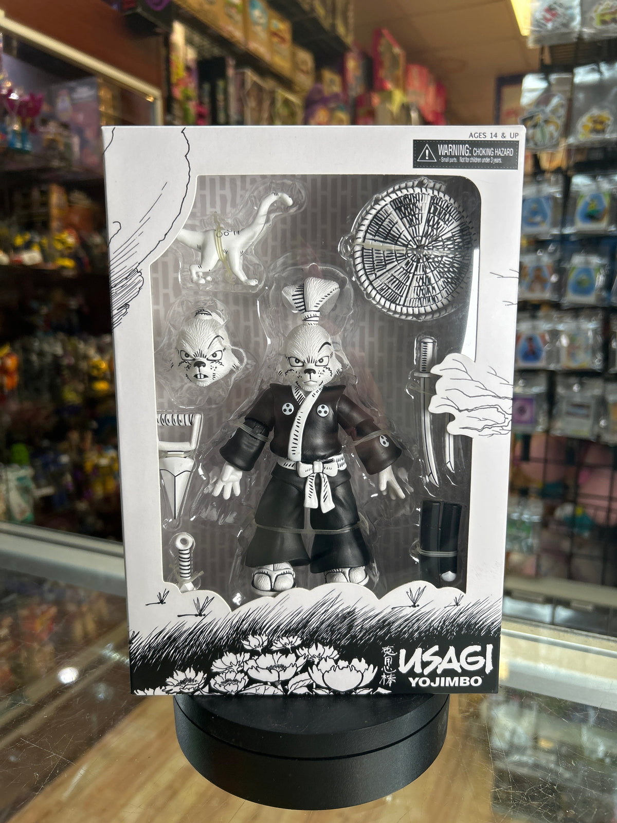 Sakai Usagi Yojimbo -Black White- (TMNT Ninja Turtles, NECA) SEALED product image 1, provided for visual reference and