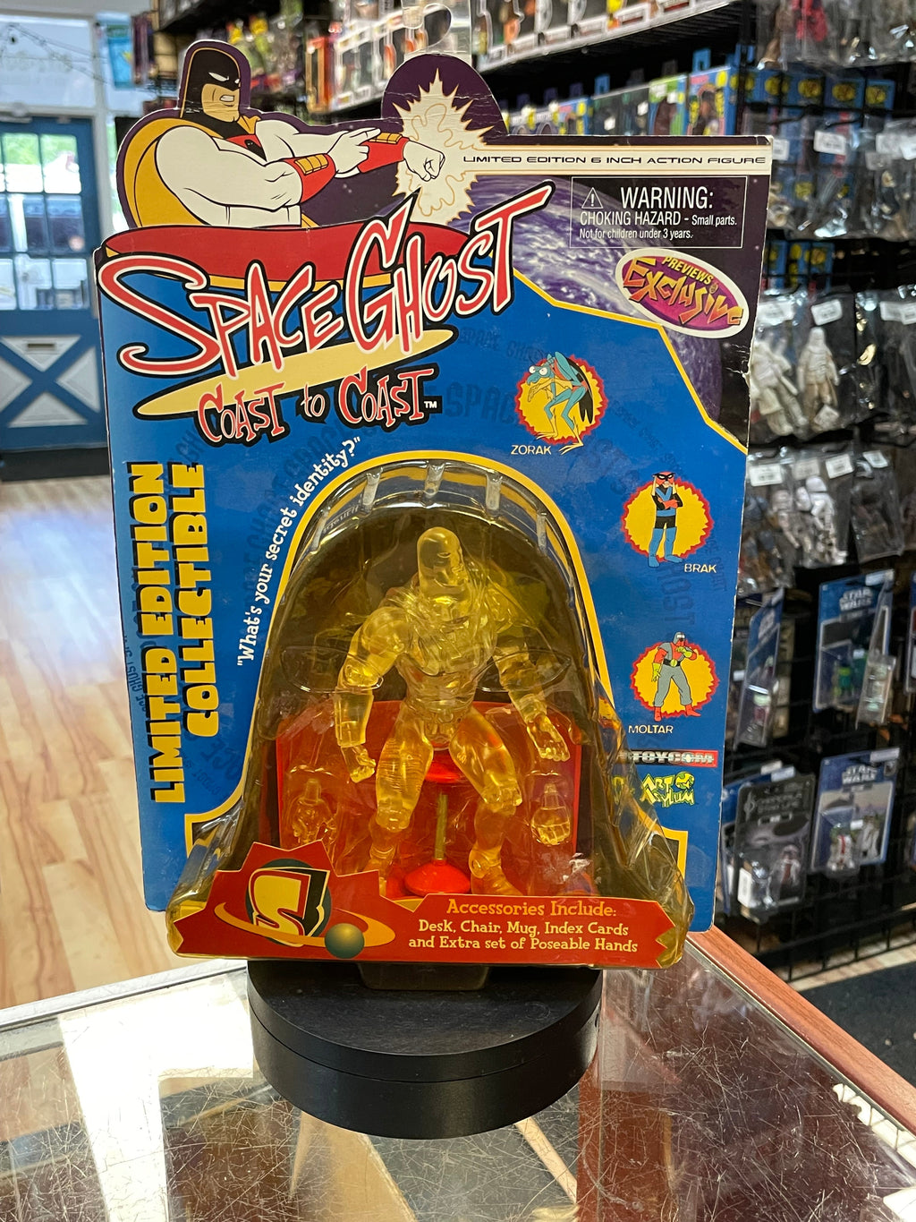 Translucent Space Ghost (Art Asylum, Space Ghost Coast to Coast) **SEALED** product image 1, provided for visual reference