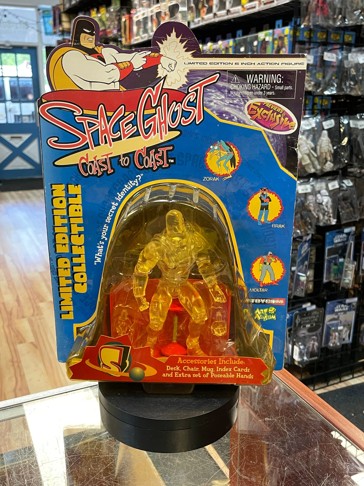 Translucent Space Ghost (Art Asylum, Space Ghost Coast to Coast) **SEALED** product image 1, provided for visual reference
