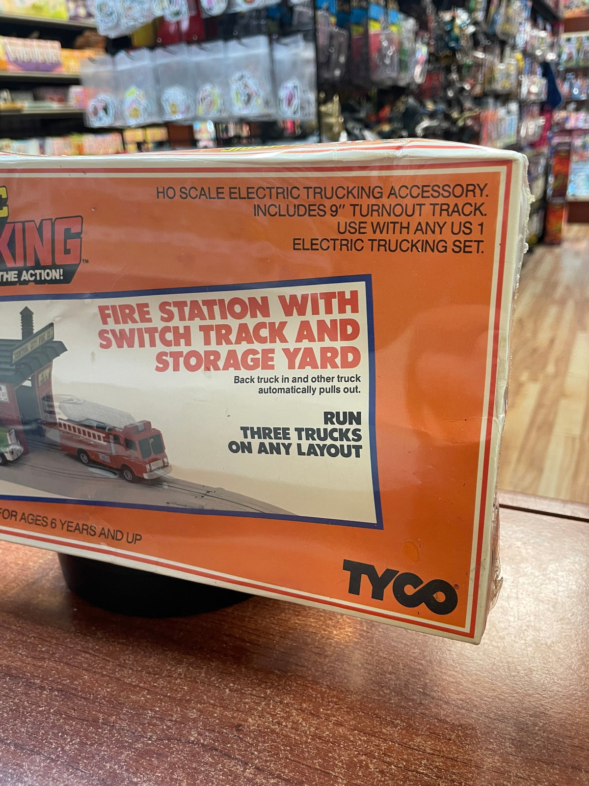 Electric Trucking Fire Station (Vintage Slot Car, TYCO) SEALED product image 2, provided for visual reference and product