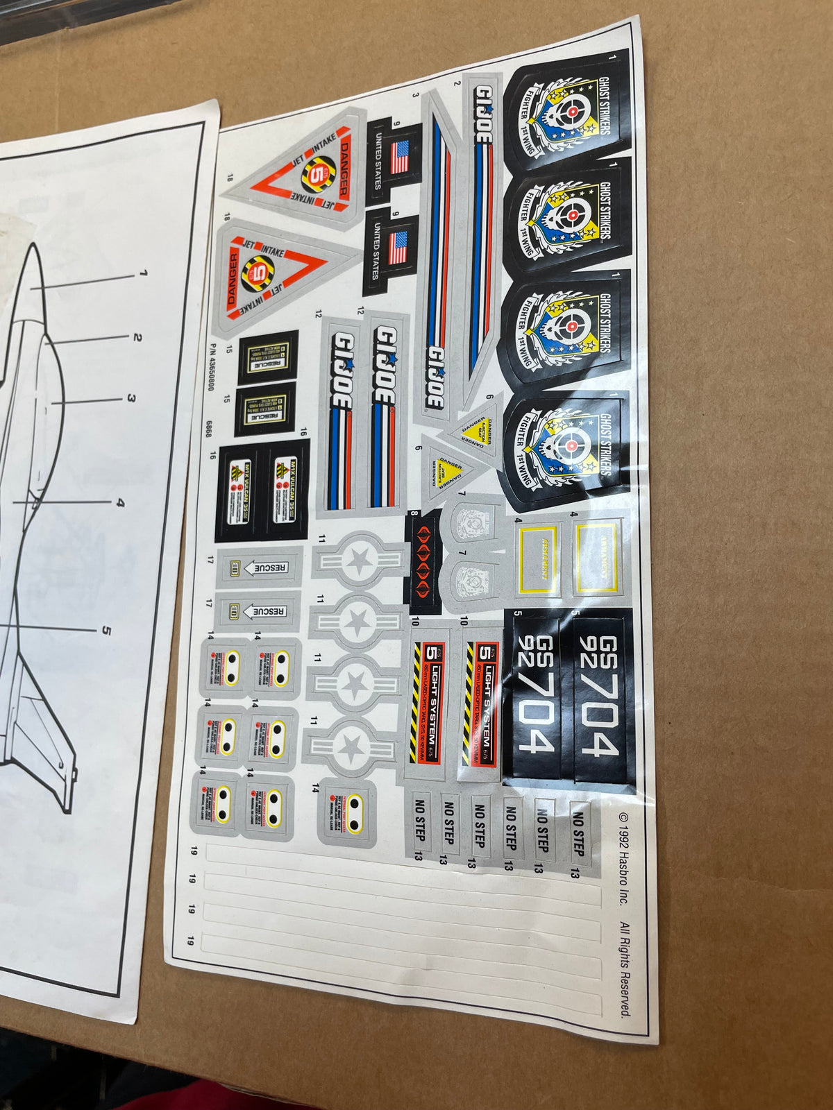 Ghoststriker X-16 with Box (Vintage GI Joe, Hasbro) **COMPLETE** product image 44, provided for visual reference and product