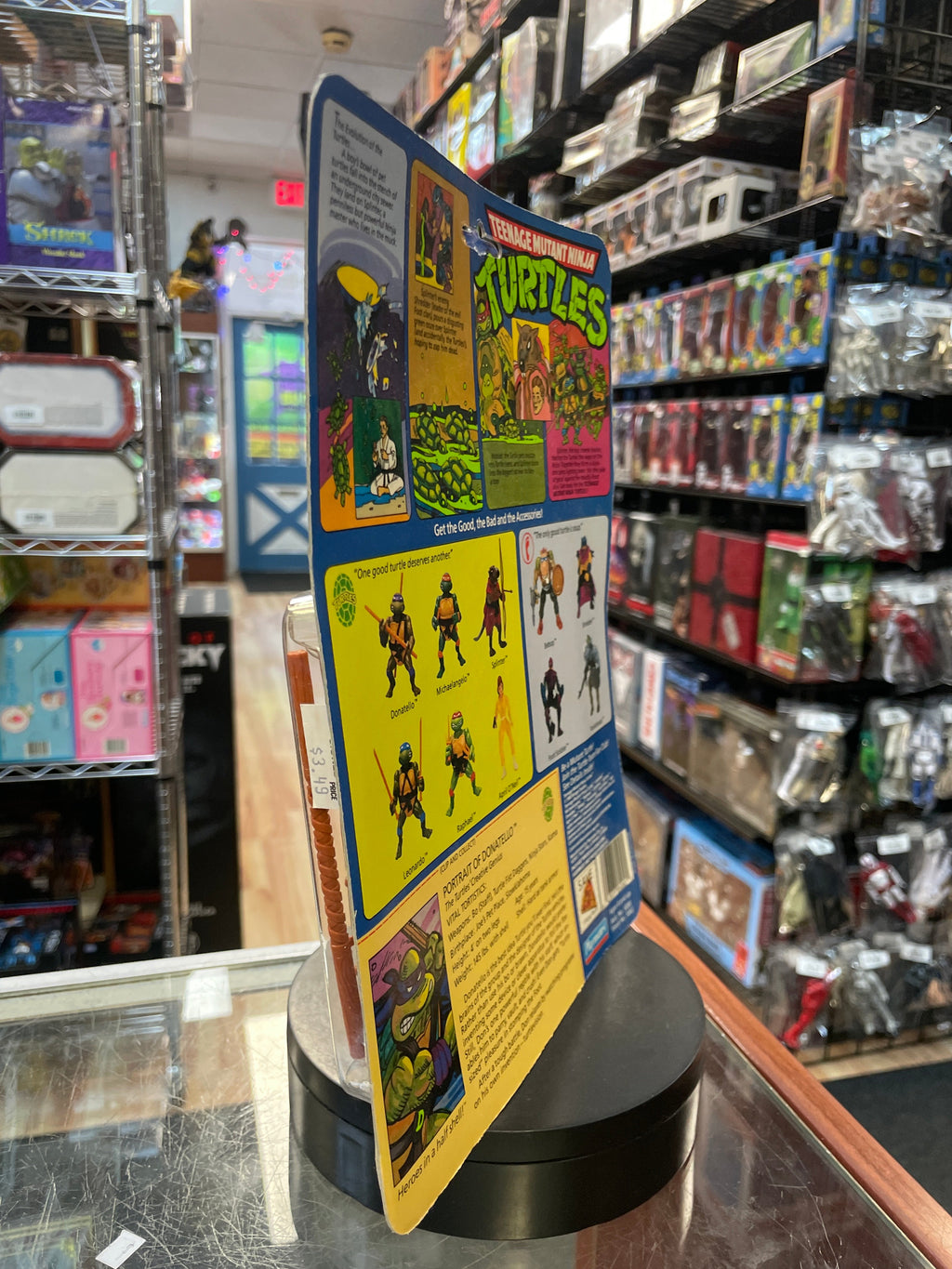 Hard Head Donatello -10 Back- (Vintage TMNT Ninja Turtles, Playmates) **SEALED** product image 5, provided for visual