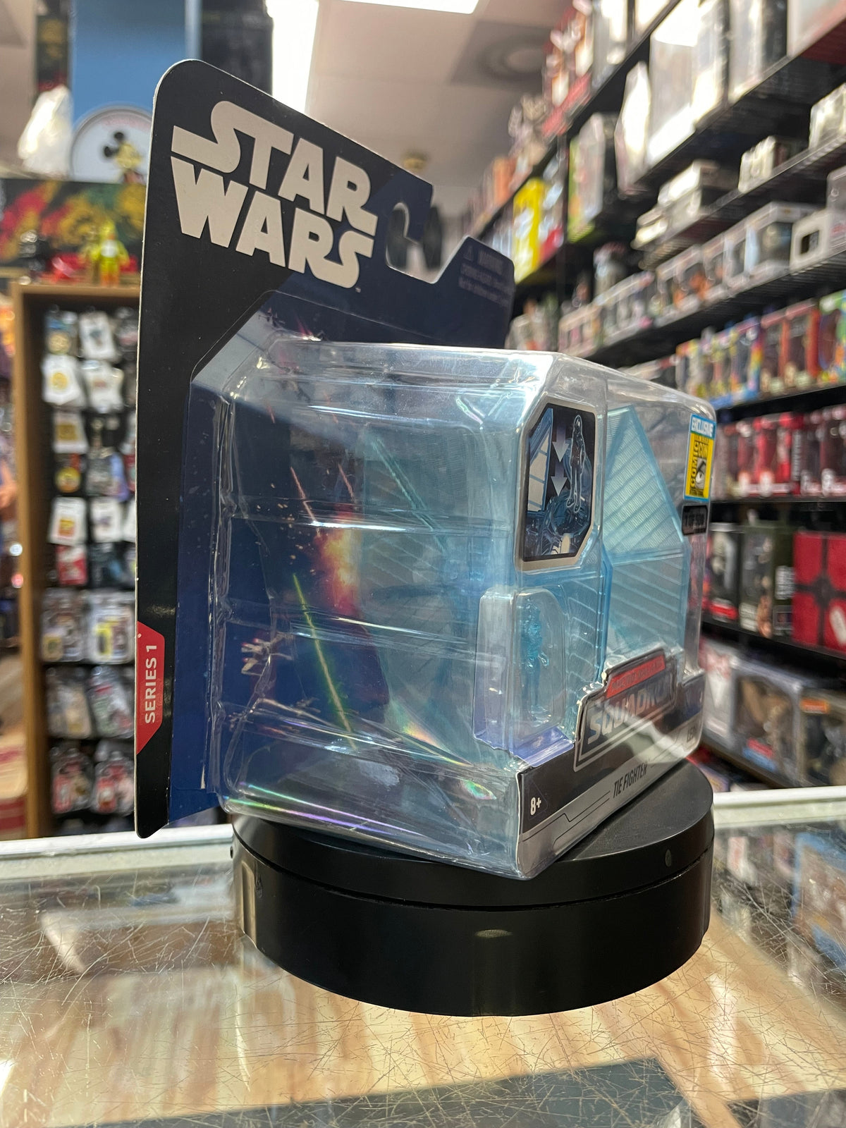 Tie Fighter LE001 -SDCC Exclusive 1/500- (Star Wars Micro Galaxy Squadron, Jazwares) **OPEN** product image 2, provided for
