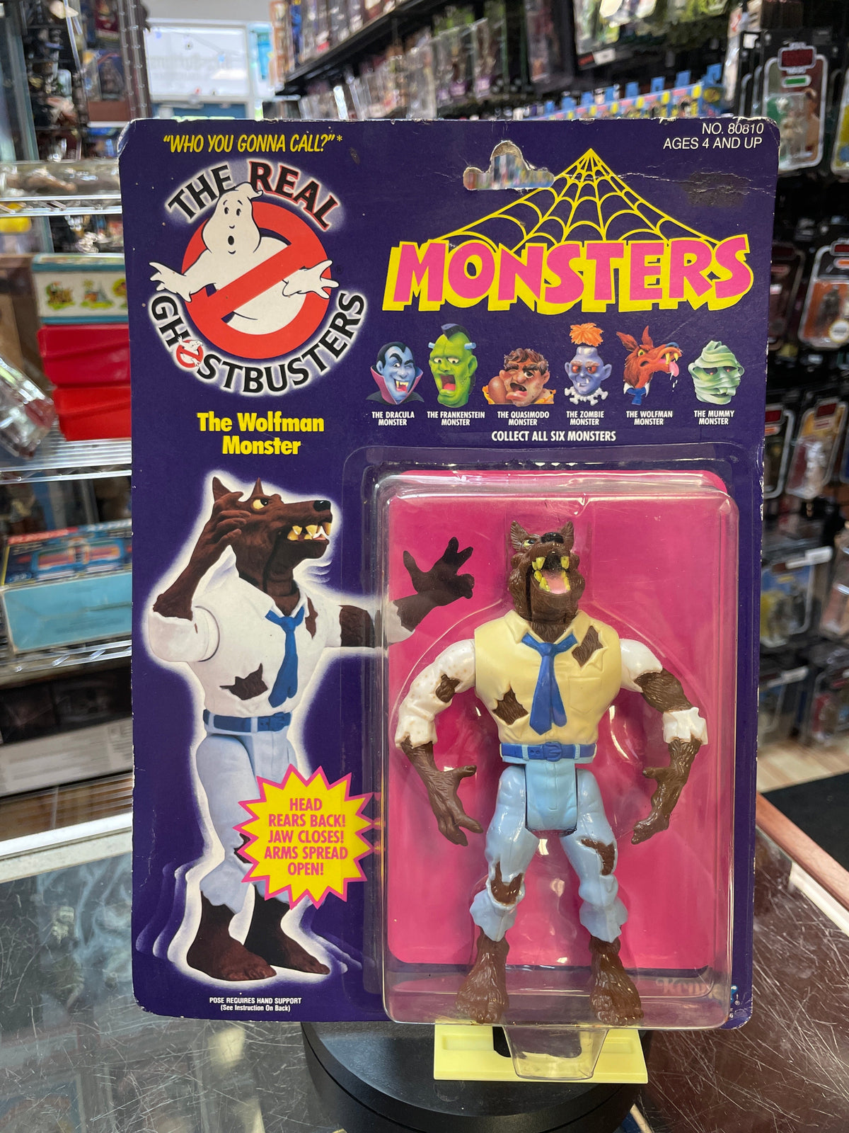 The WolfMan Monster (Vintage Ghostbusters, Kenner) **SEALED** product image 1, provided for visual reference and product
