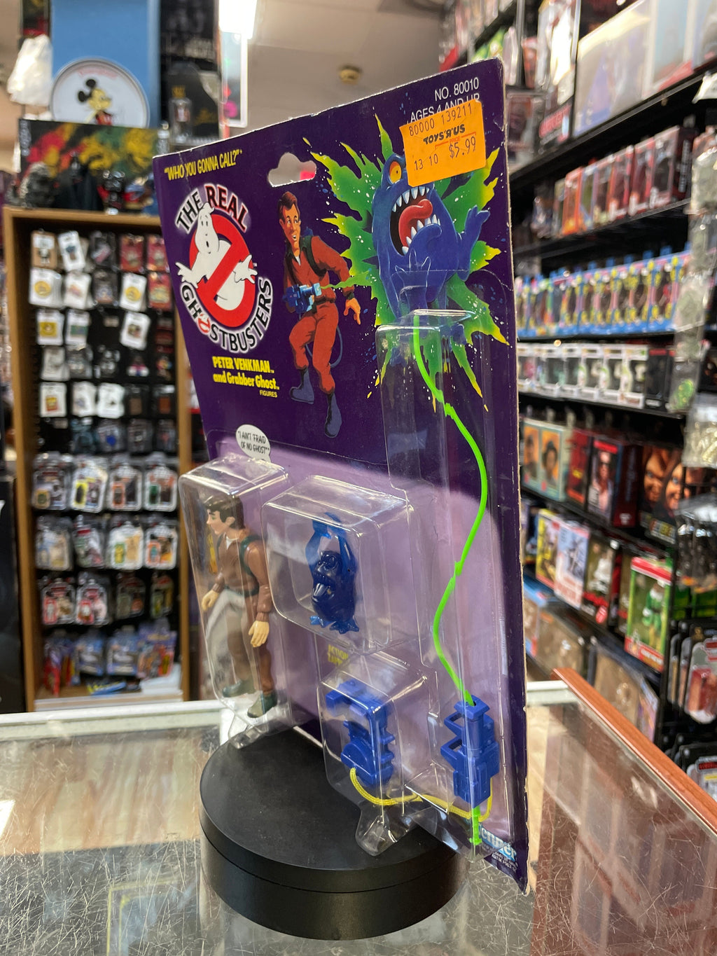 Peter Venkman with Grabber Ghost (Vintage Real Ghostbuster, Kenner) **SEALED** product image 6, provided for visual