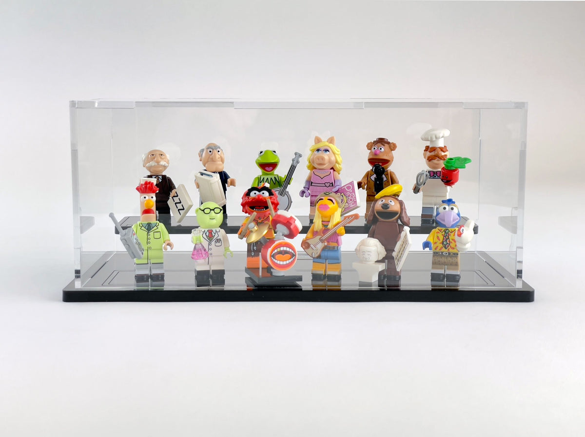 Tricked Out Bricks 12-Figure Podium Display Case product image 1, provided for visual reference and product detail review
