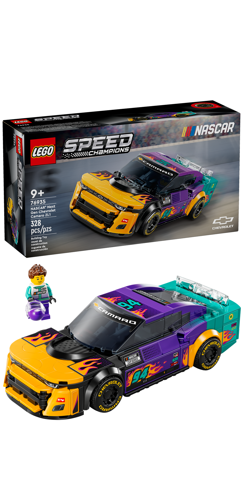 76935 LEGO NASCAR® Next Gen Chevrolet Camaro ZL1 product image 2, provided for visual reference and product detail review
