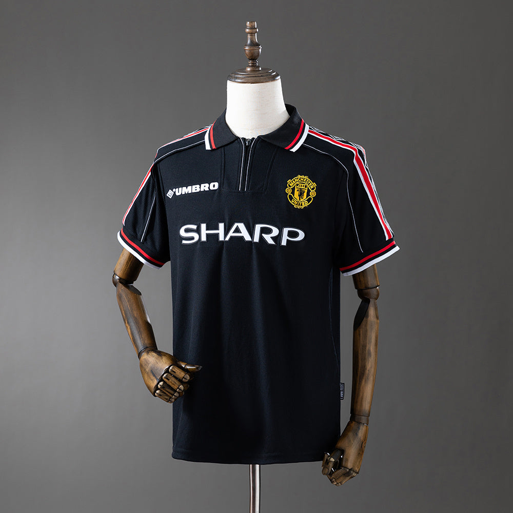 Manchester United Jersey 1998-99 Home Black Retro Football product image 1
